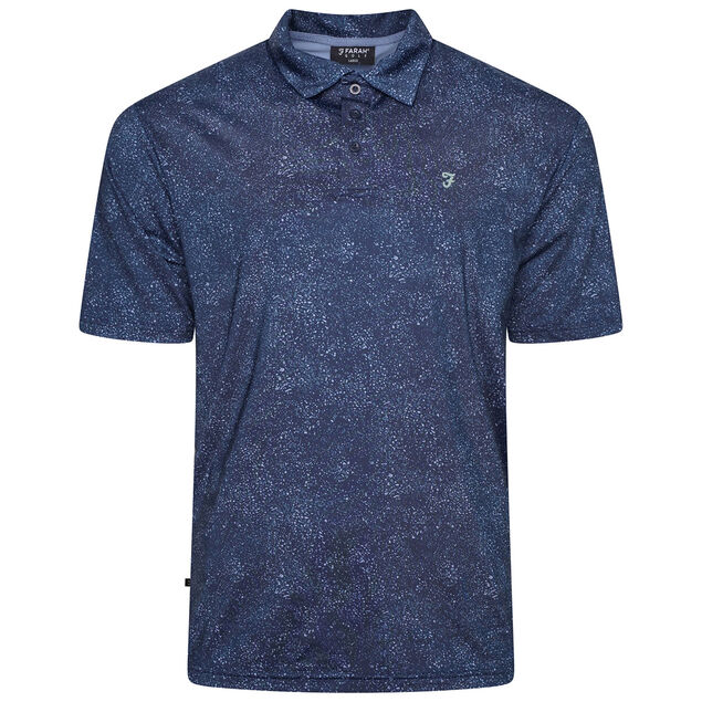 Farah Men's Starkey All-Over Print Golf Polo Shirt Farah Men's Starkey All-Over Print Golf Polo Shirt