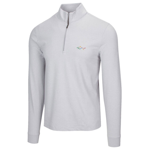 Greg Norman Men's Heathered Half Zip Mock Golf Midlayer Greg Norman Men's Heathered Half Zip Mock Golf Midlayer