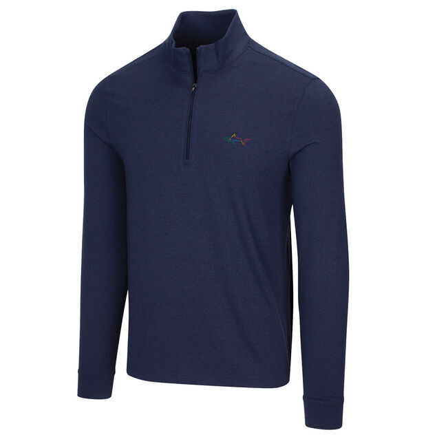 Greg Norman Men's Heathered Half Zip Mock Golf Midlayer Greg Norman Men's Heathered Half Zip Mock Golf Midlayer