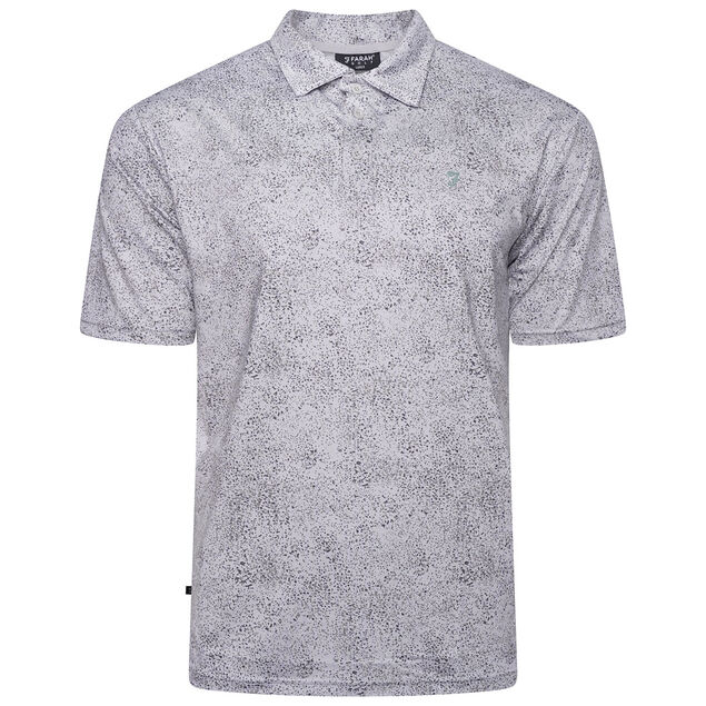 Farah Men's Starkey All-Over Print Golf Polo Shirt Farah Men's Starkey All-Over Print Golf Polo Shirt