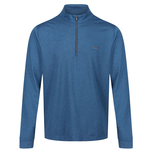 Greg Norman Men's Heathered Half Zip Mock Golf Midlayer Greg Norman Men's Heathered Half Zip Mock Golf Midlayer